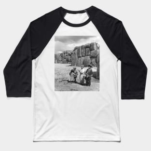 Children Playing at Sacsayhuamán Baseball T-Shirt